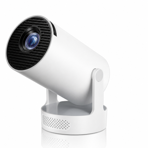 Portable Projector, [Built-in Apps] Mini Video Projector FHD 1080P with HiFi Speaker & Ultra Short Throw, Android TV, BT 5.4, Wi-Fi 6, Auto Keystone Correction, Large Screen Projection