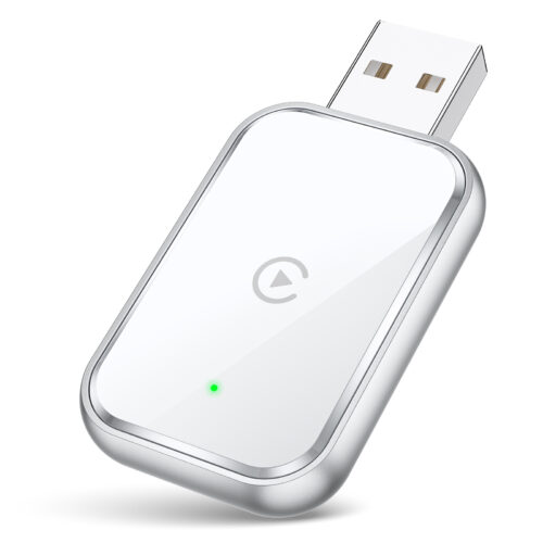 Wireless CarPlay Adapter– Convert Wired Apple CarPlay to Wireless, Fast Stable Connection, Plug & Play Auto Reconnect for Factory CarPlay Vehicles & iPhone  (White)